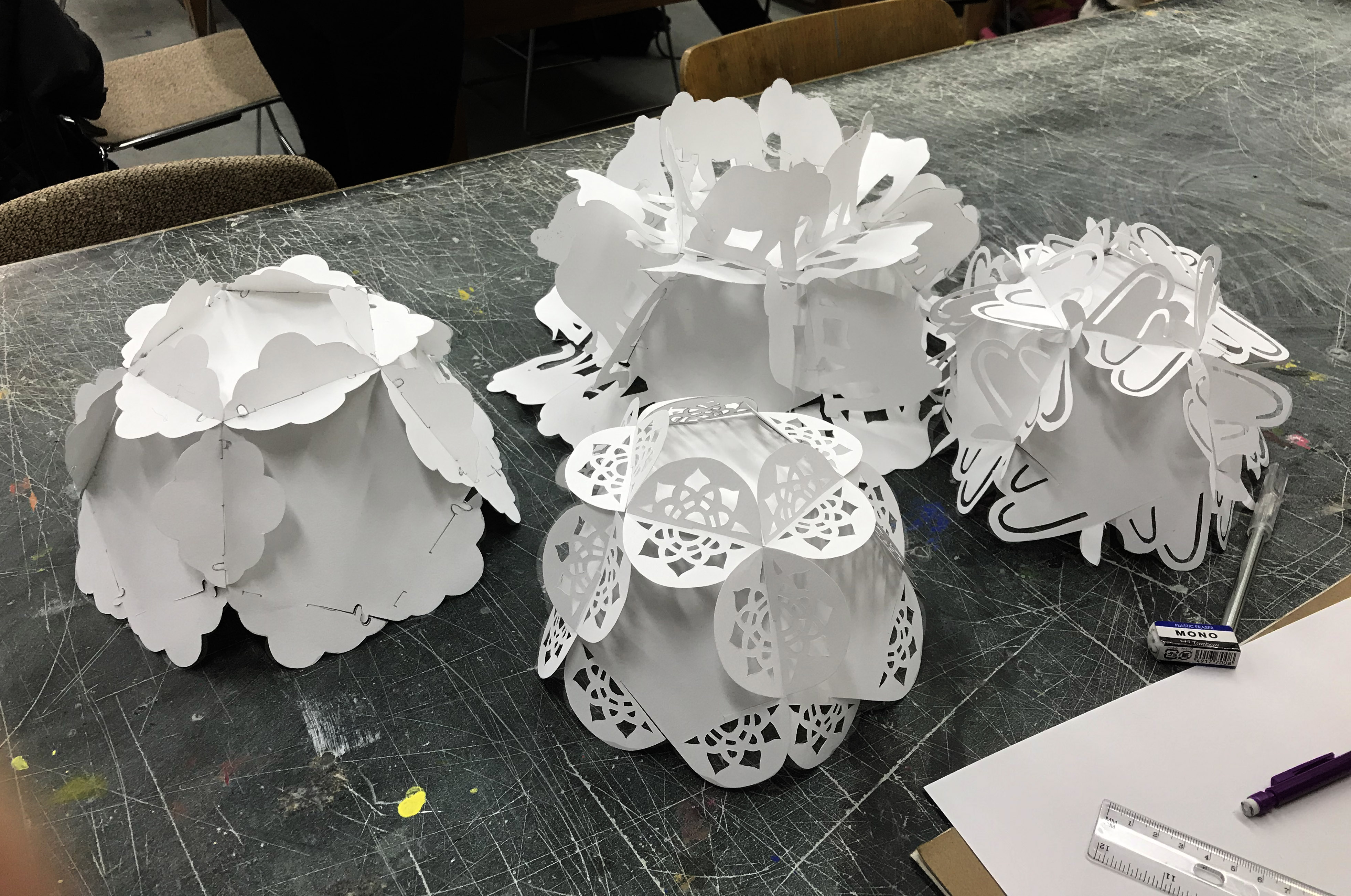 Four sample paper prototypes. Two are static and two are dynamic. The one with elephants is weakly circumvolved. prototypes-2