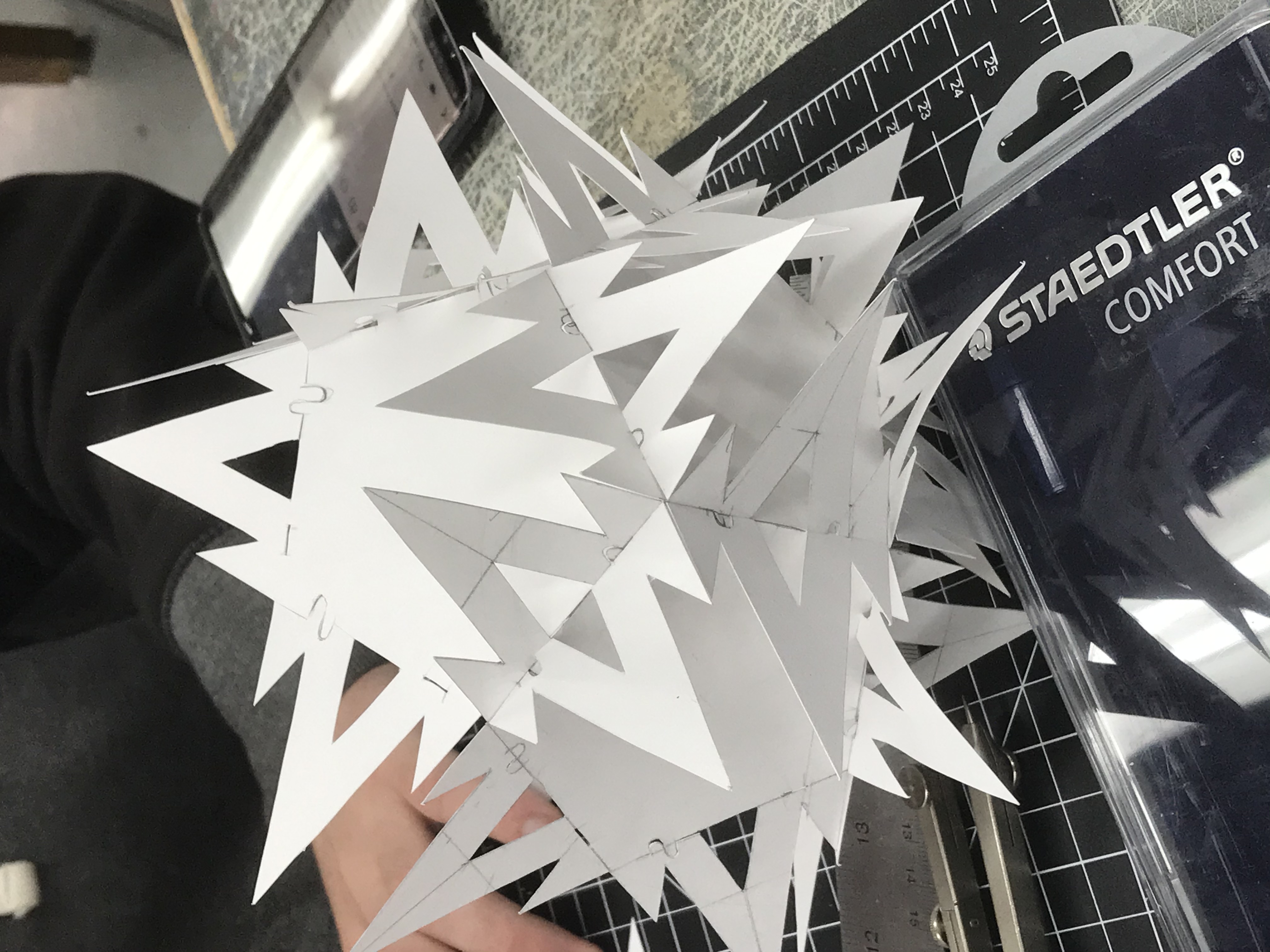 A tiny prototype, smaller than the final lamp would be. static-prototype