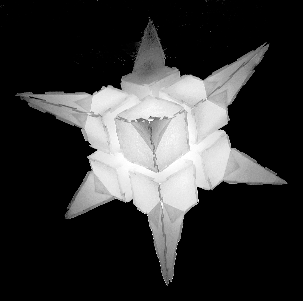 A notched, truncated, and stellated cube is what this lamp came from. Fall 2008. boxy-example-fa08