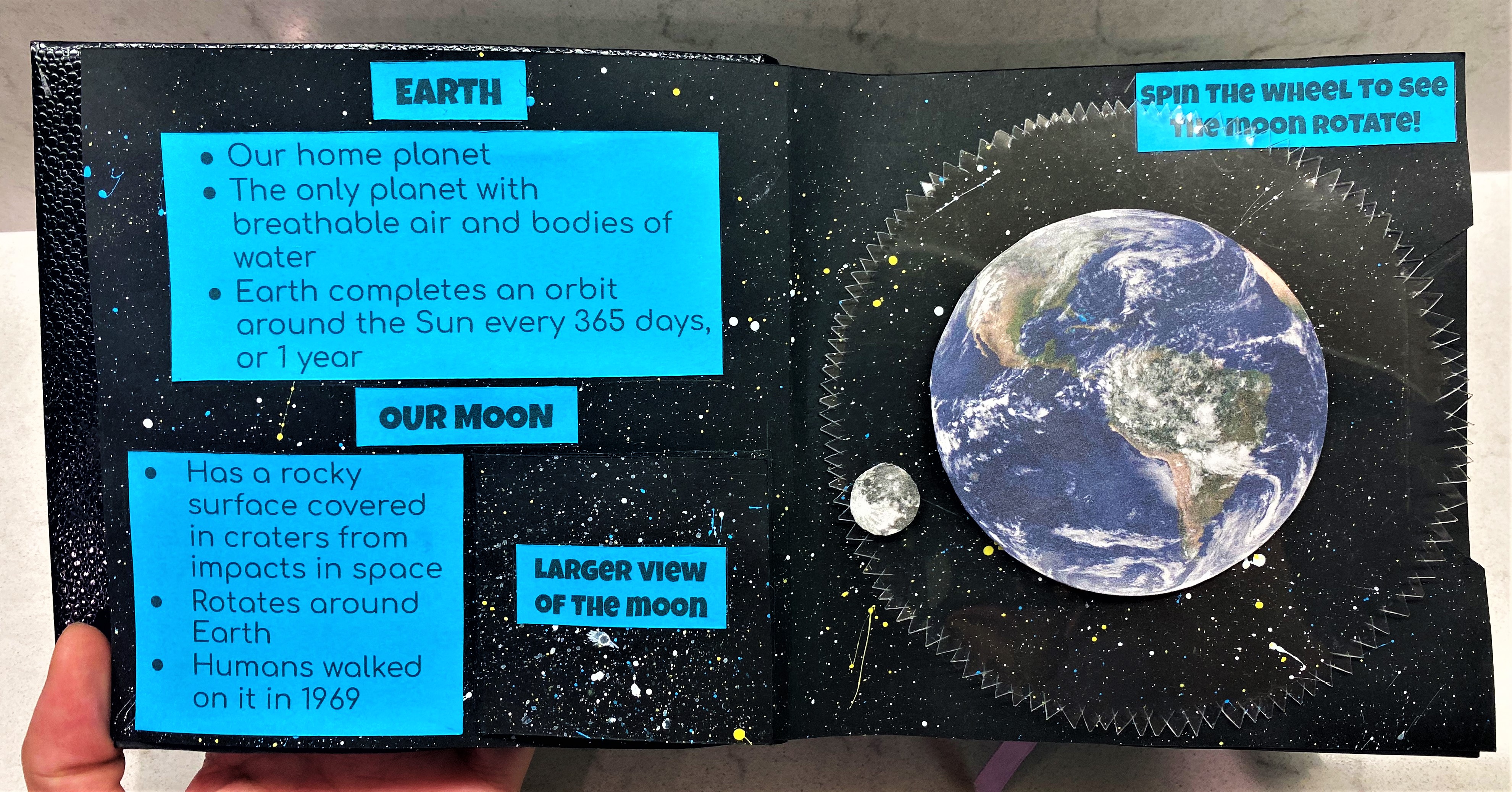 Pop-Up Solar System - by Nicole Harden, images by NASA. Spring 2021. pop-up-solar-system