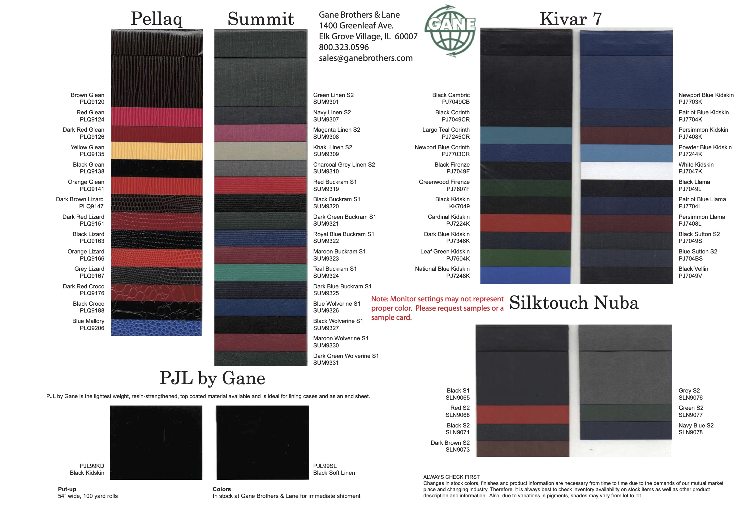 Samples of latex coated papers originally by Gane Brothers and Lane, now owned by LBS. gane-samples