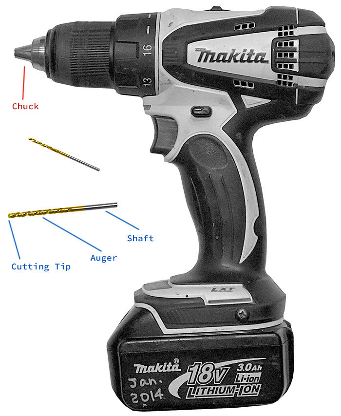Here are the parts of a drill and bit. drill-and-bits