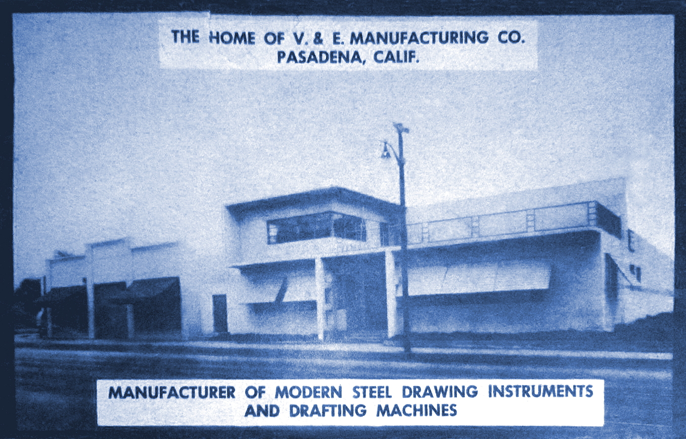 Original V and E Manufacturing Co, at either 758 or 766 S. Fair Oaks Ave, Pasadina, California (both addresses have been mentioned in literature). vemco-headquarters